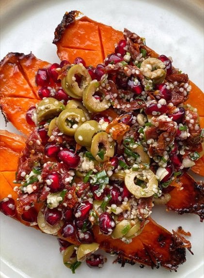 Narlı mercimek salatalı Tatlı Patates